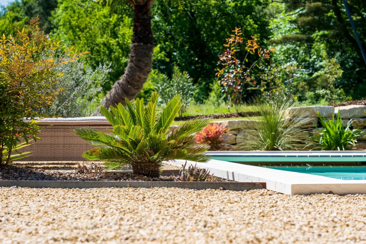 Détail d'un jardin d'exception Photographie d'un ouvrage paysager